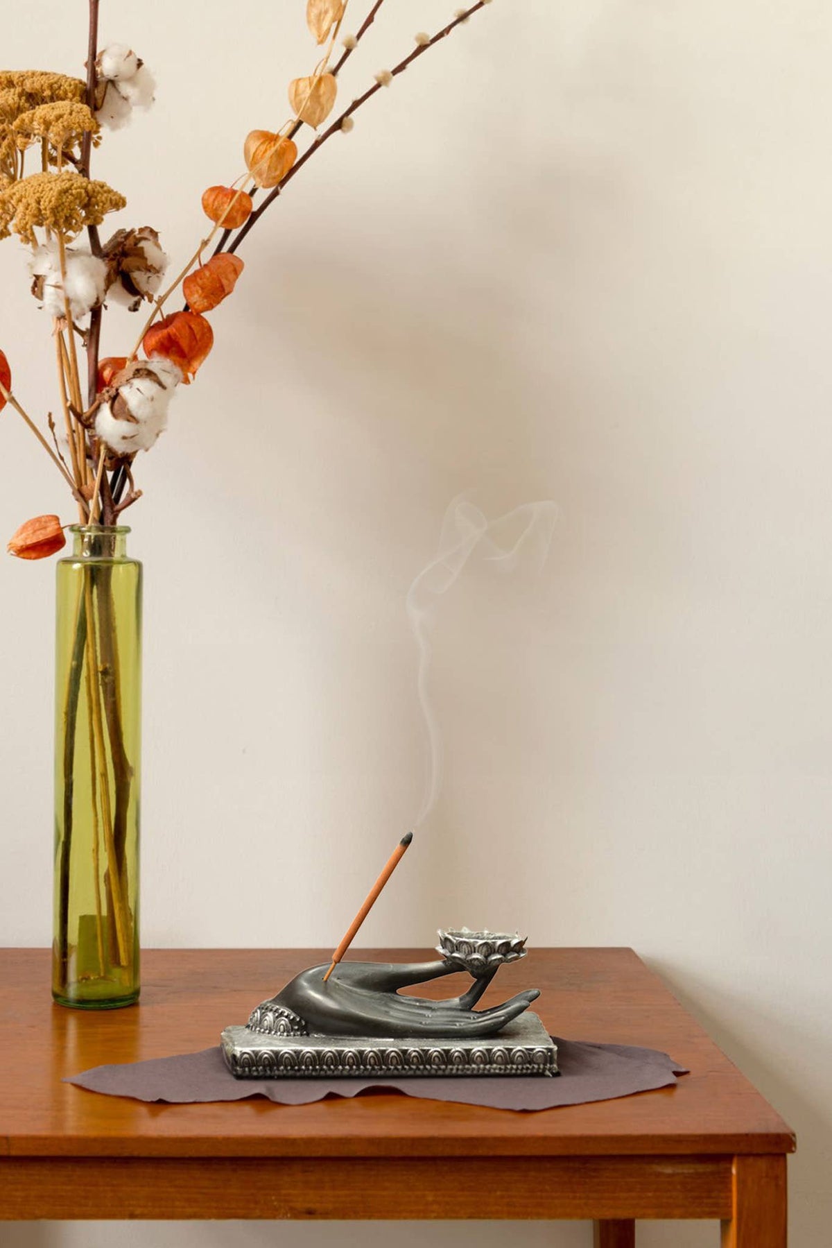 Resin Serenity Hand - Candle & Incense Holder