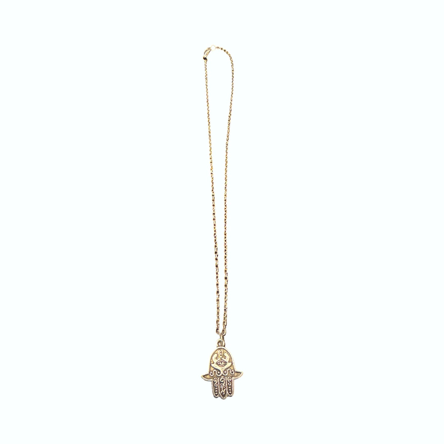 Hamsa Silver Pendant on Chain