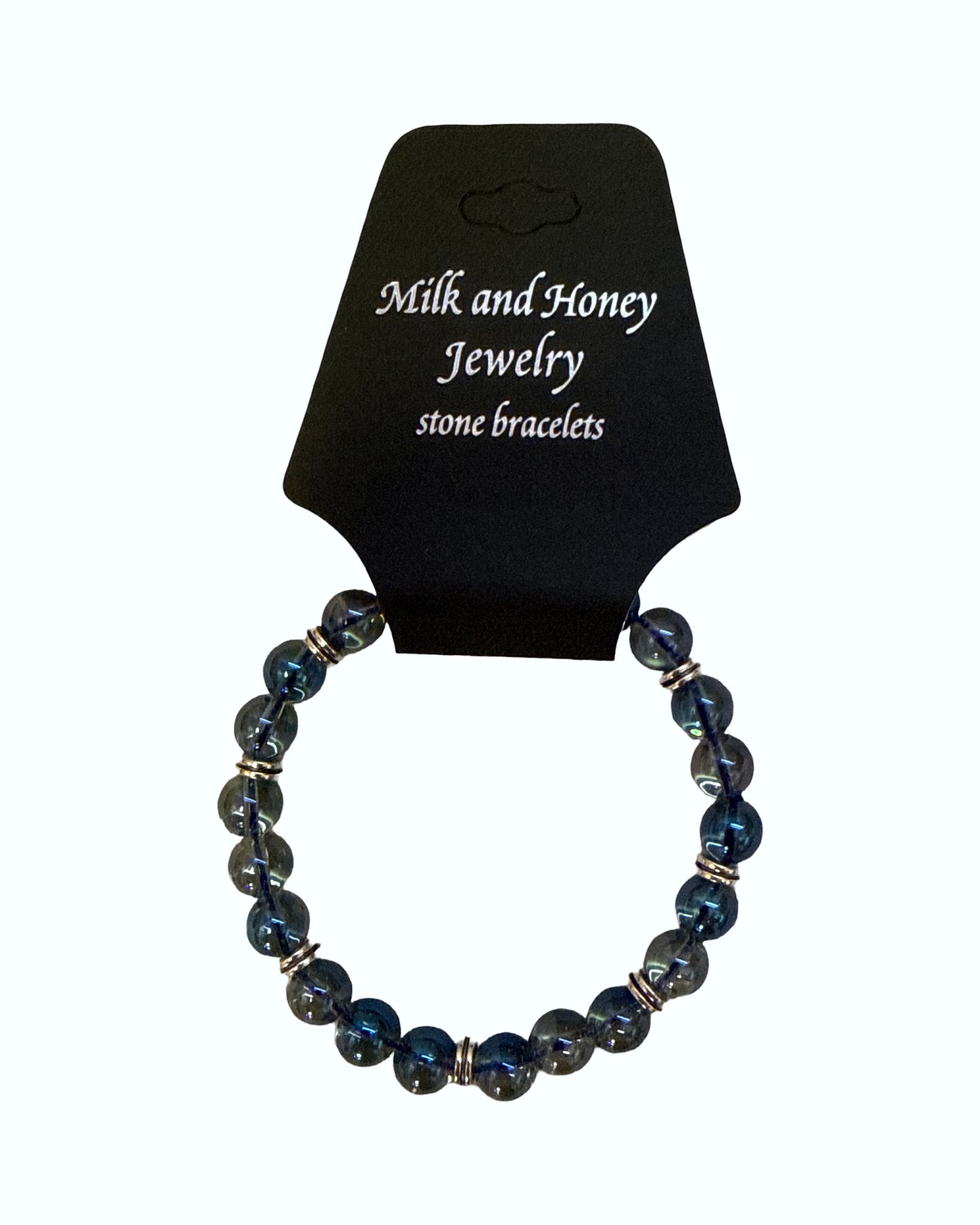 8mm Aqua Aura Stretch Braclet
