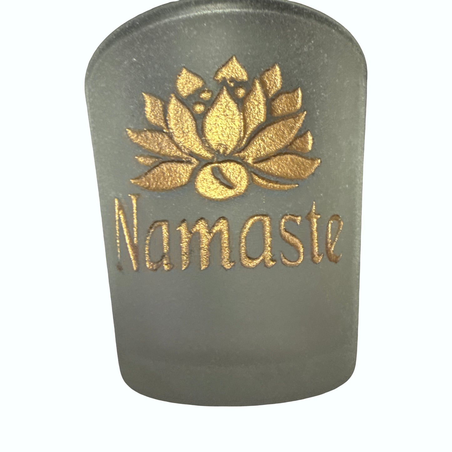 Etched Glass Votive Holder - Lotes Namaste