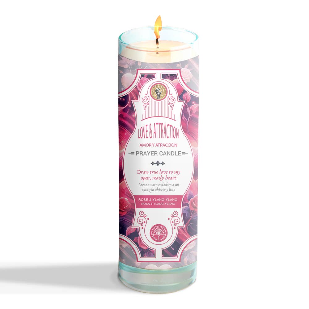 Prayer Candle - Love and Attraction (8 in., 9.5 oz.)
