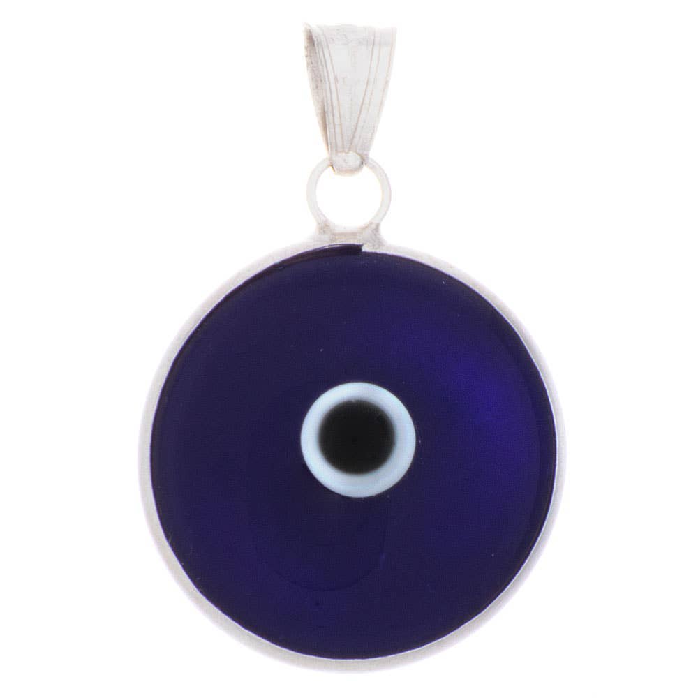 Medium Evil Eye Pendant w/ Glass Bead