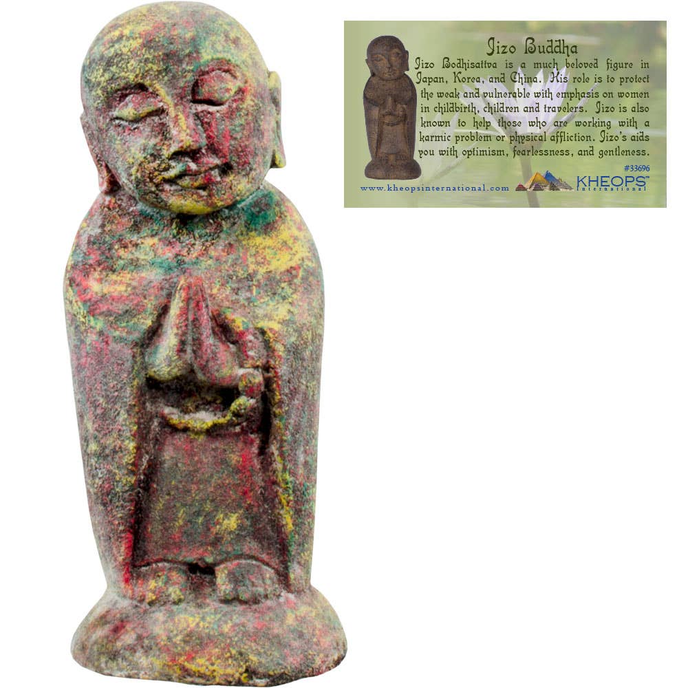 Volcanic Stone Statue - Small Chakras Jizo