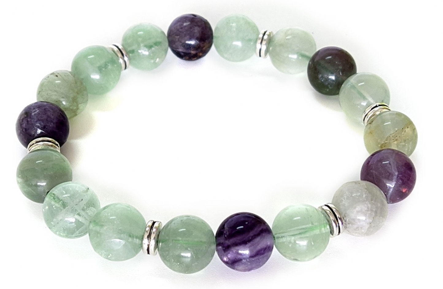 10mm Rainbow Fluorite Stretch Bracelet