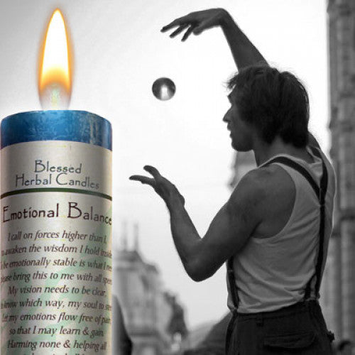 Blessed Herbal Pillar Candle: Emotional Balance
