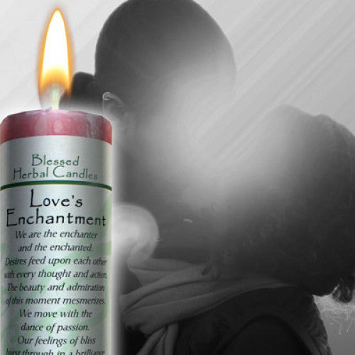 Blessed Herbal Candle: Love's Enchantment