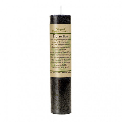 Blessed Herbal Pillar Candle: Protection
