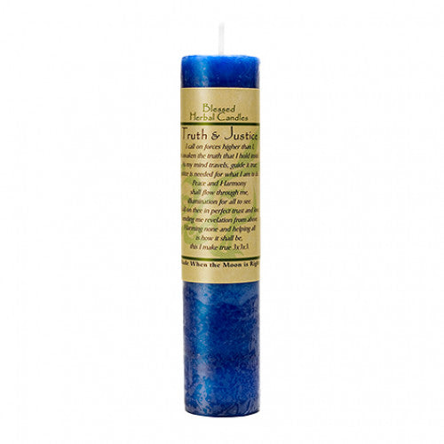 Blessed Herbal Pillar Candle: Truth/Justice