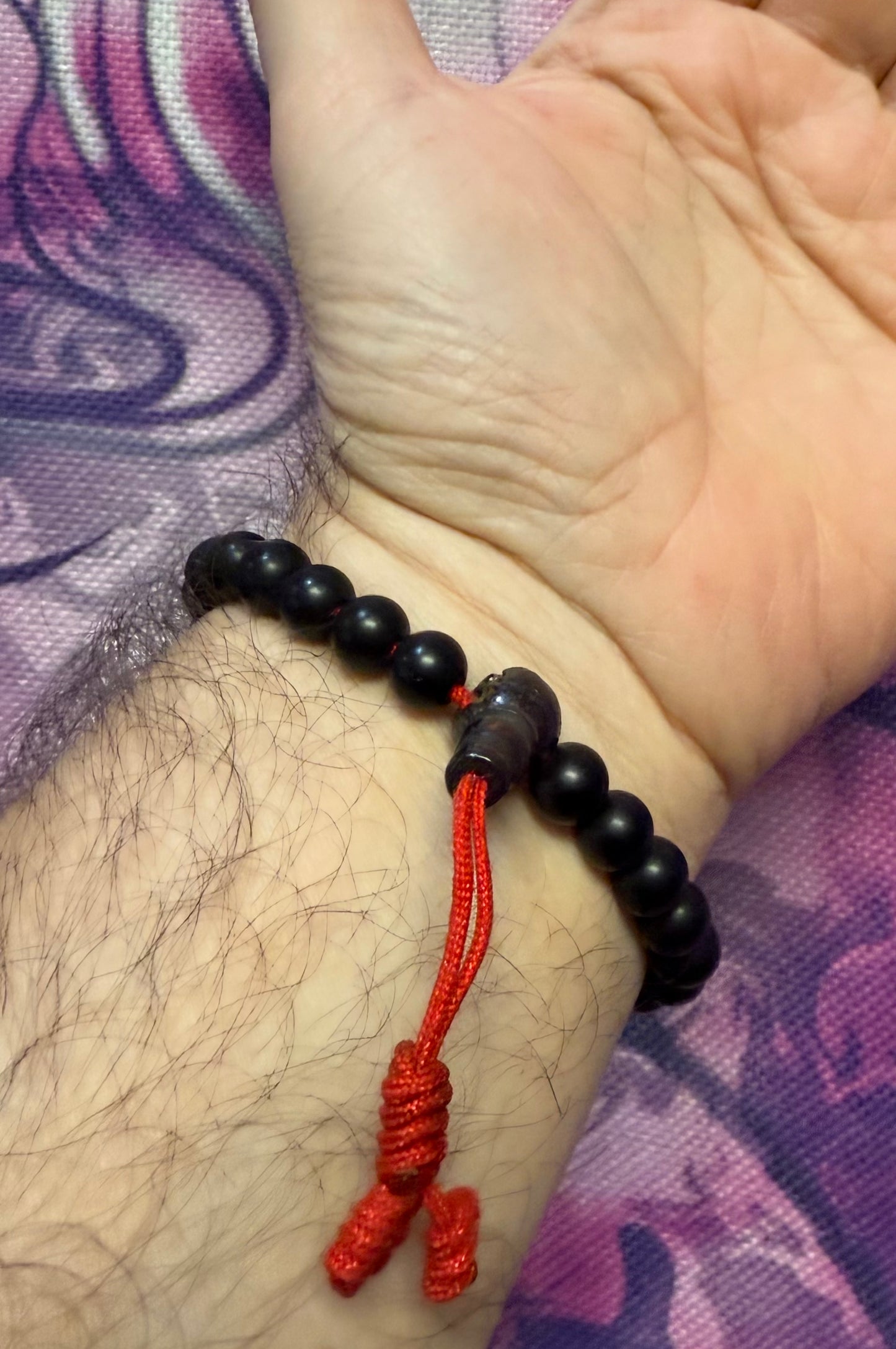 Shaligram Red Stringed Healing Bracelet