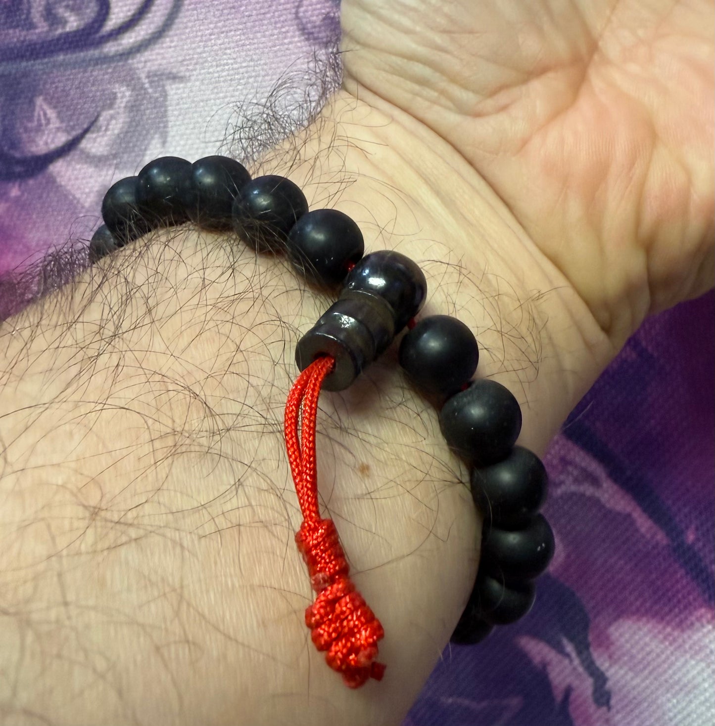 Shaligram Red Stringed Healing Bracelet