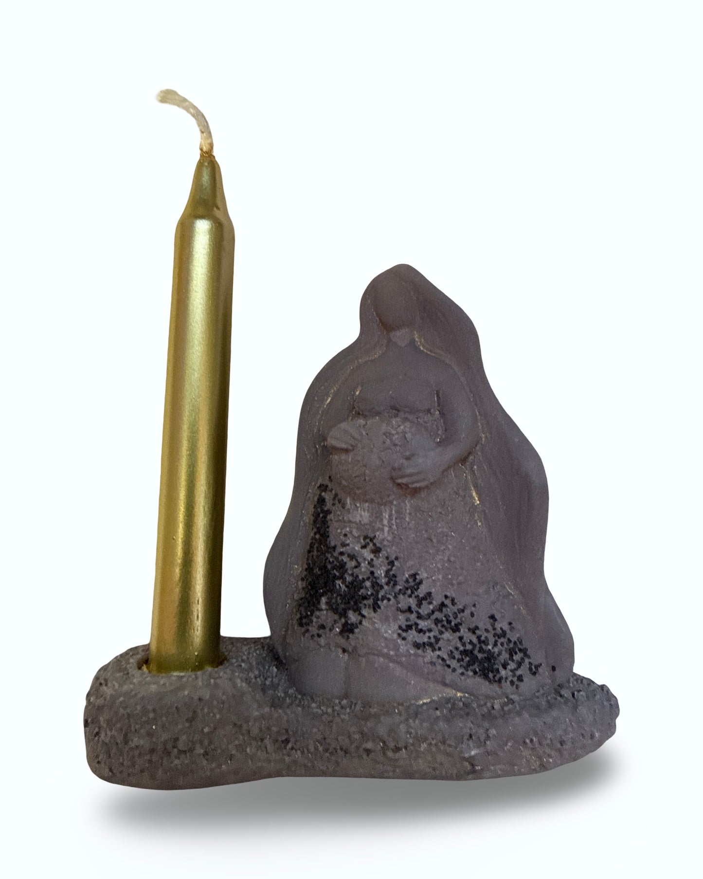 Gaia-Gypsum Cement Mini Candle Holder -