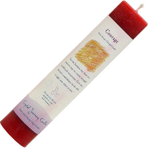 Courage: Reiki Charged Soy Herbal Candle