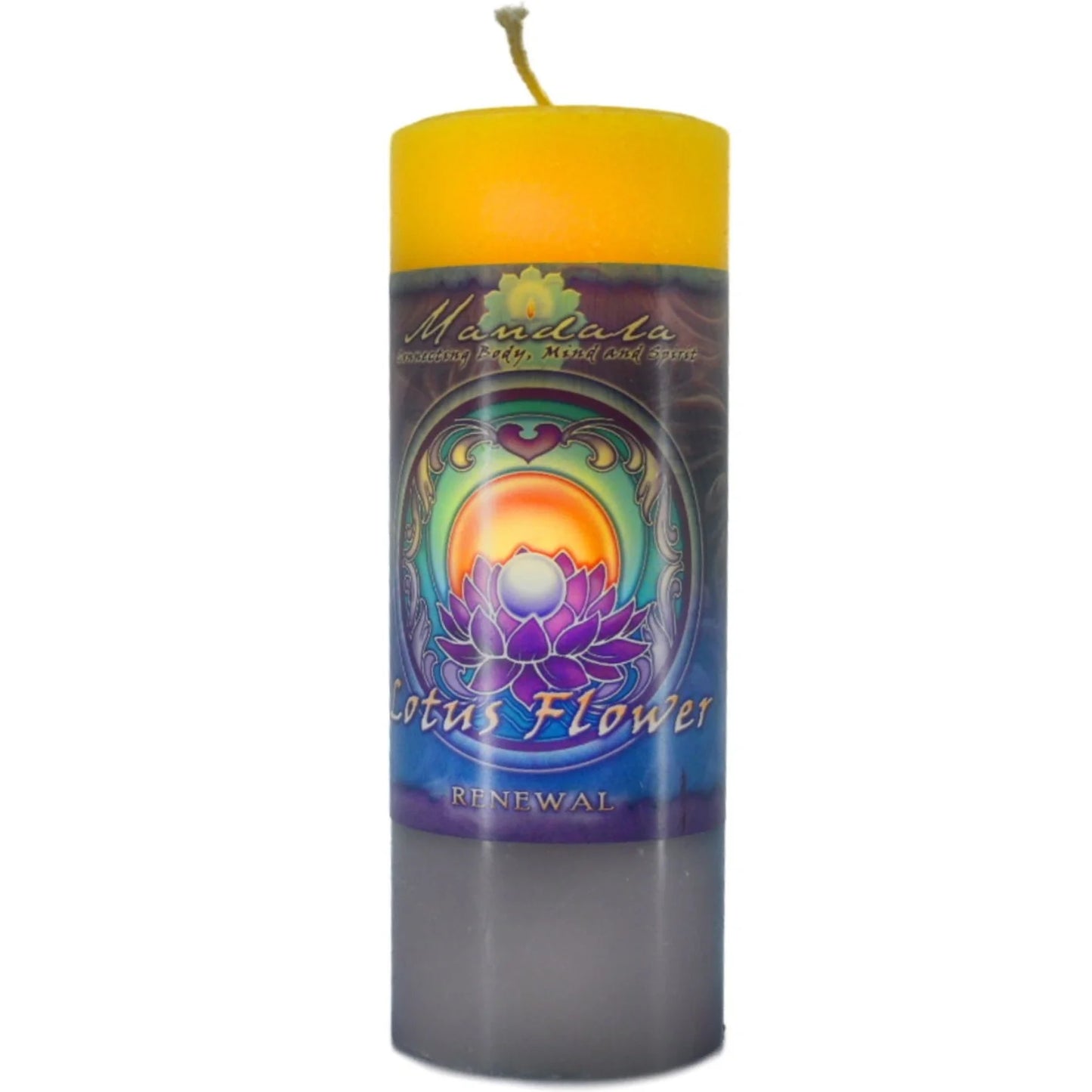 Mandala Candle: Lotus Flower "Renewal"