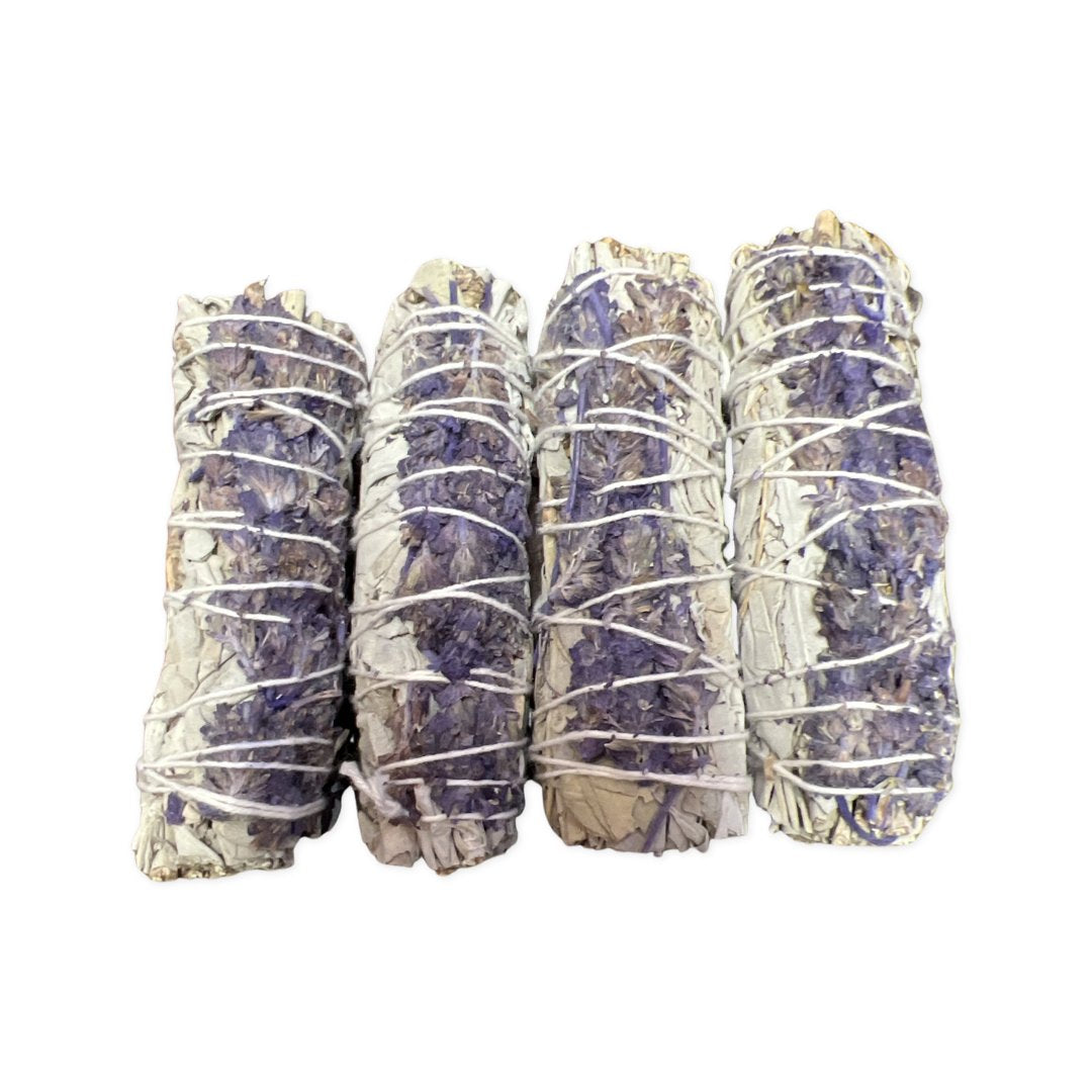 4" White Sage & Lavendar Smudge Wands