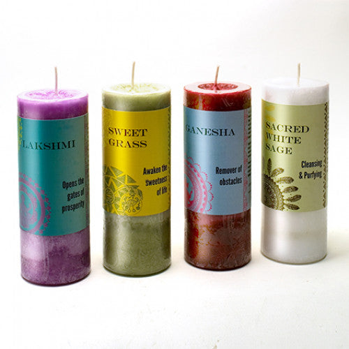 World Magic Lakshmi Pillar Candle