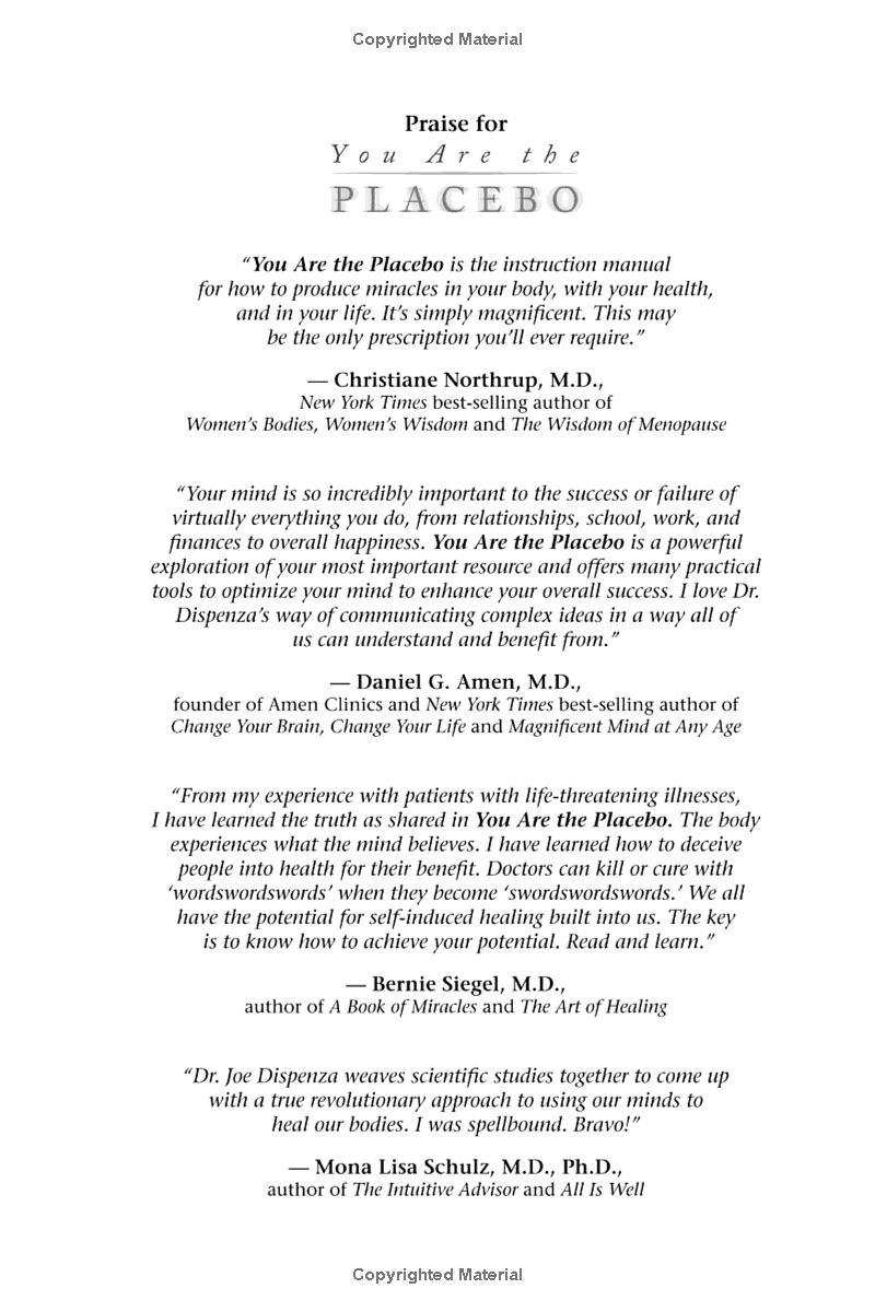 You are the Placebo (Book)