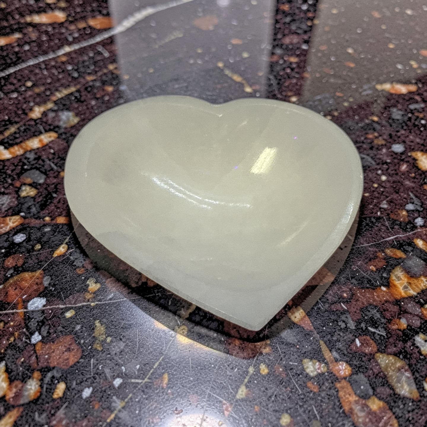 Selenite Offering Bowl Large - Heart