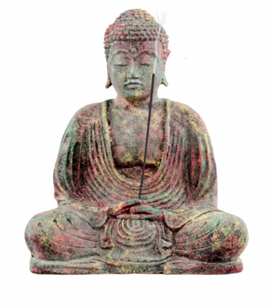 Volcanic Stone Chakra Colored Buddha