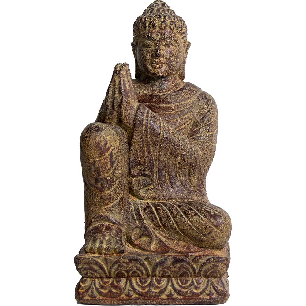 Volcanic Stone Statue - Namaste Resting Buddha