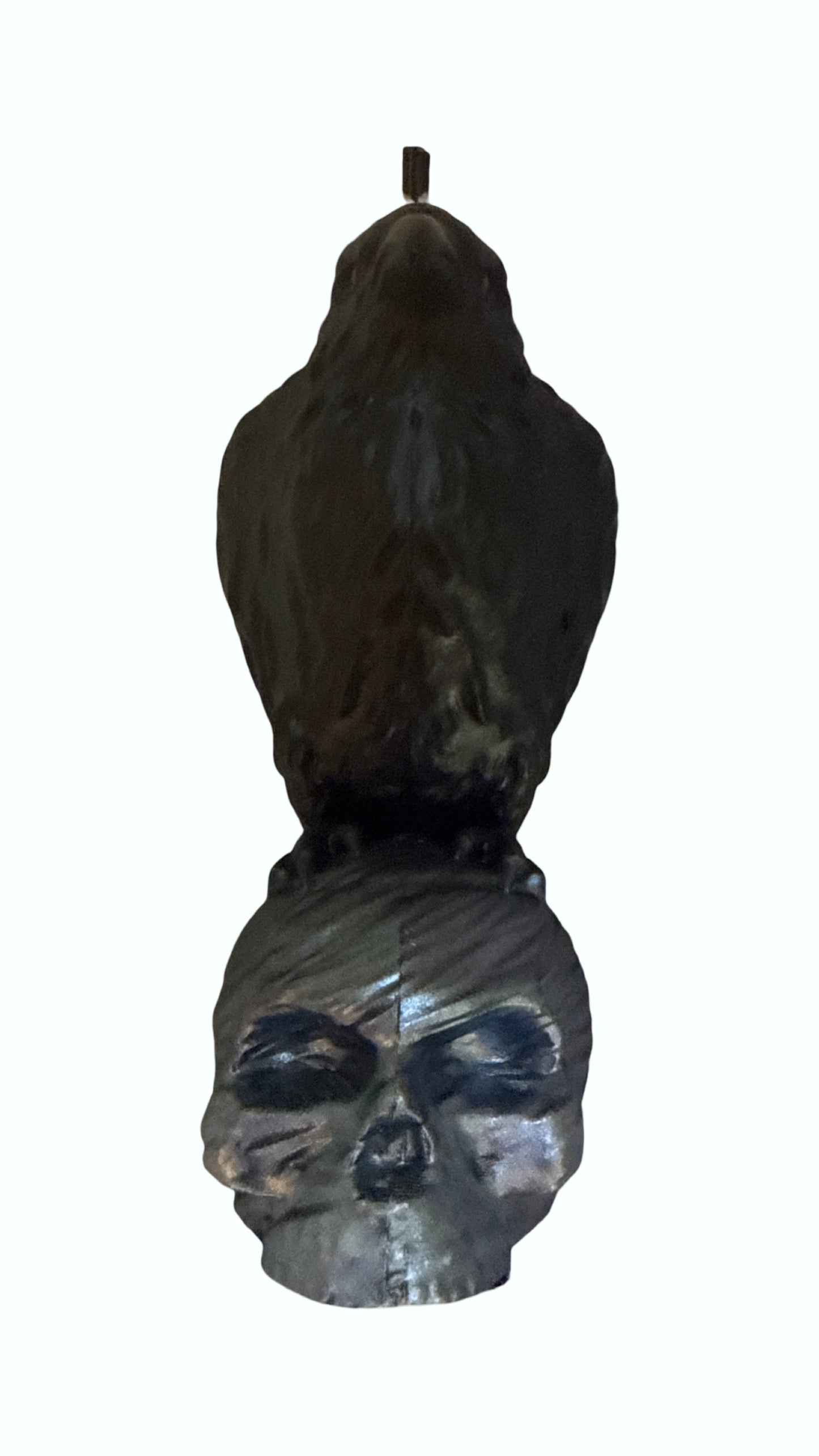 Raven on Skull - intention candle