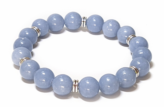 10mm Angelite Stretch Bracelet