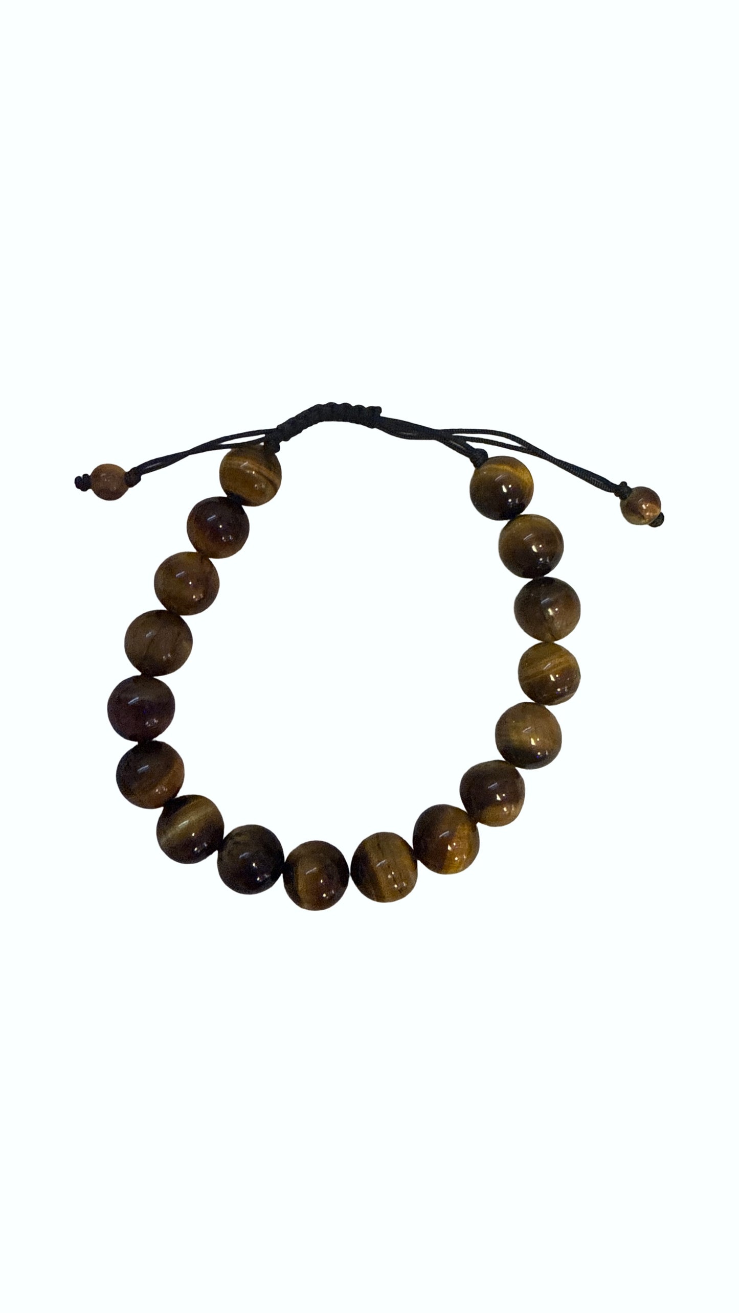 10mm Tigers Eye String Bracelet - Reiki Charged