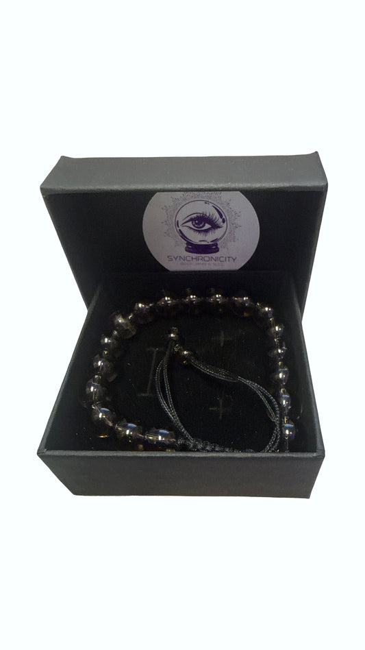 10mm Smokey Quartz String - Reiki Charged Bracelet