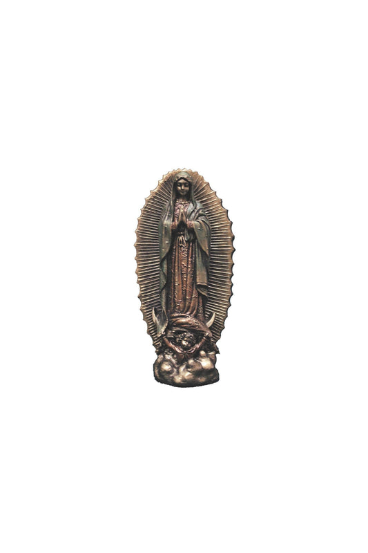 Our Lady of Guadalupe Statue Cold Cast Bronze 3.25"