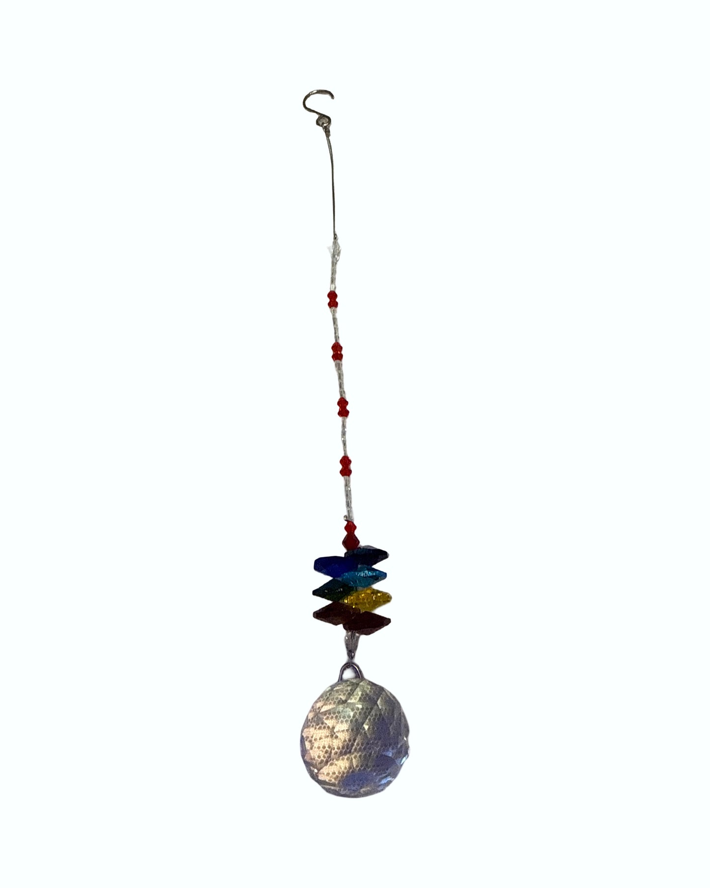 Chakra Sun catcher with faceted sphere