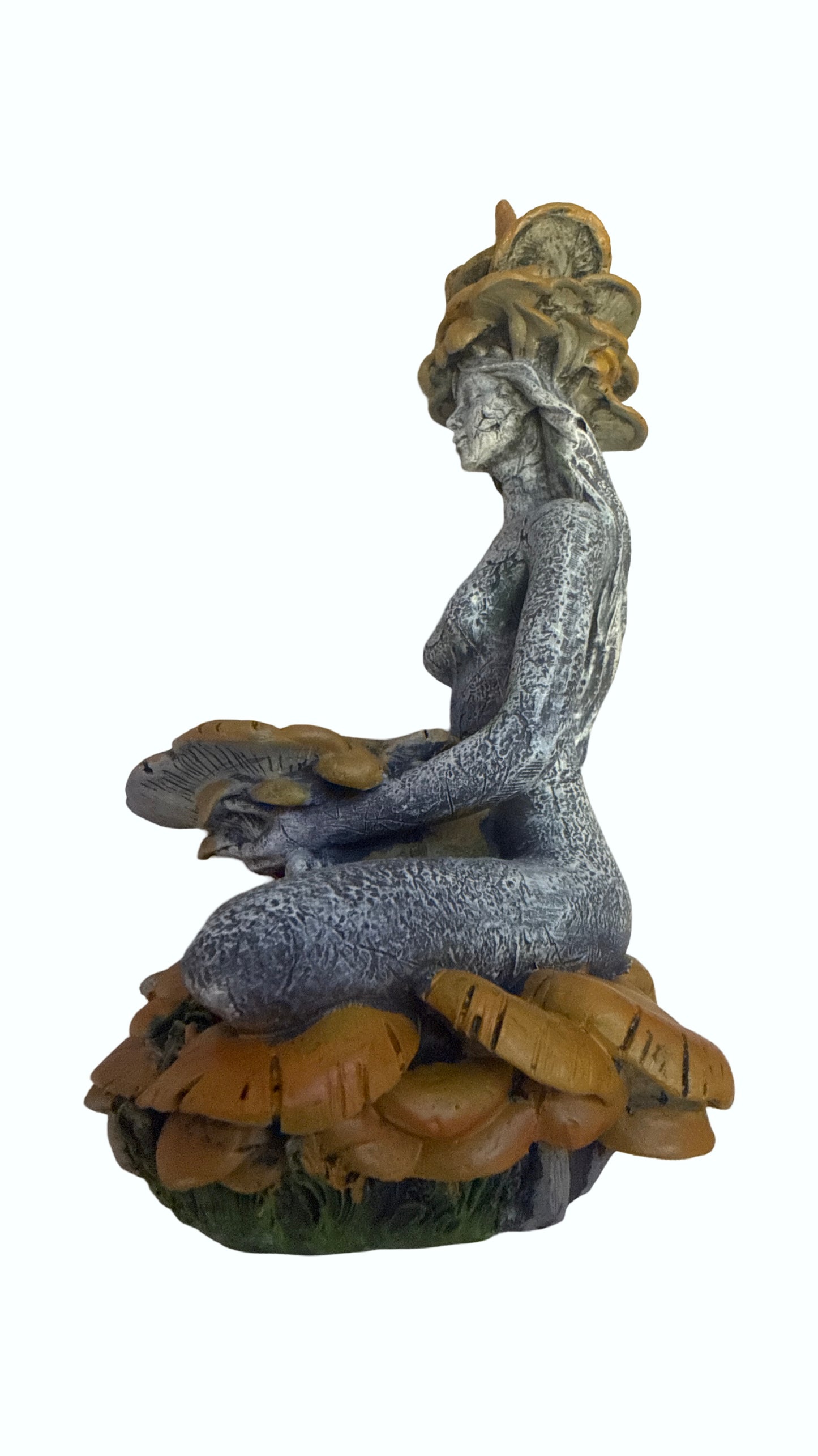 Backflow Incense & T-Light Holder - Forest Mushroom Goddess