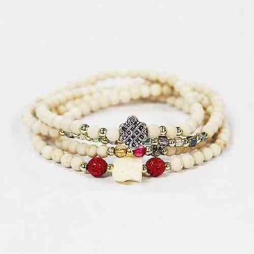 4 Wrap Elephant Ivory bracelet