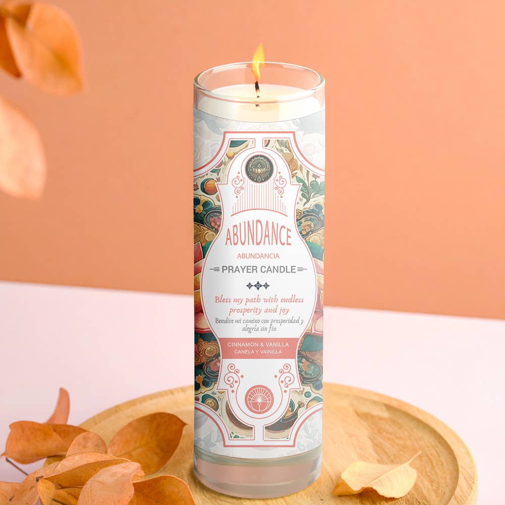 Prayer Candle, Abundance (8 in.) (9.5 oz)