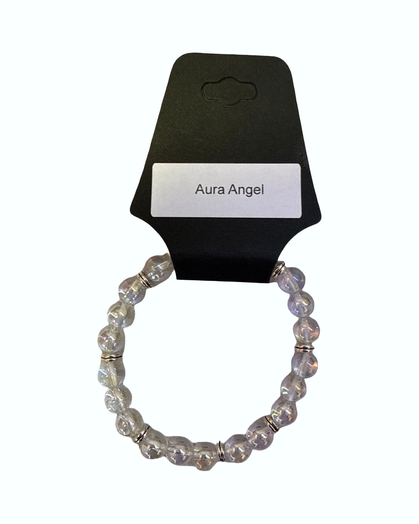 8mm Aura Angel Stretch Bracelet .