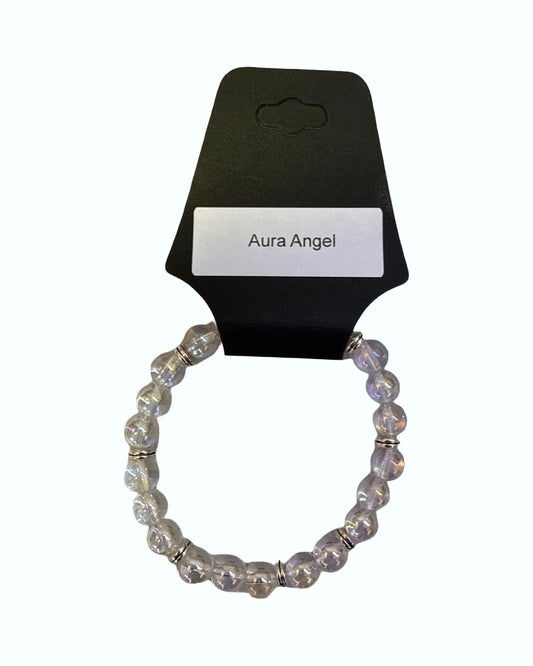 8mm Aura Angel Stretch Bracelet .