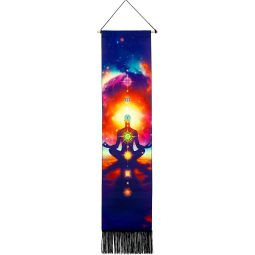 Chakra Linen Banner W Fringe