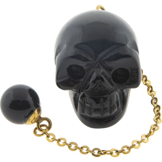 Pendulum - Black Obsidian  Skull