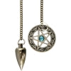 Metal Pendulum with Pentacle Cone Brushed metal