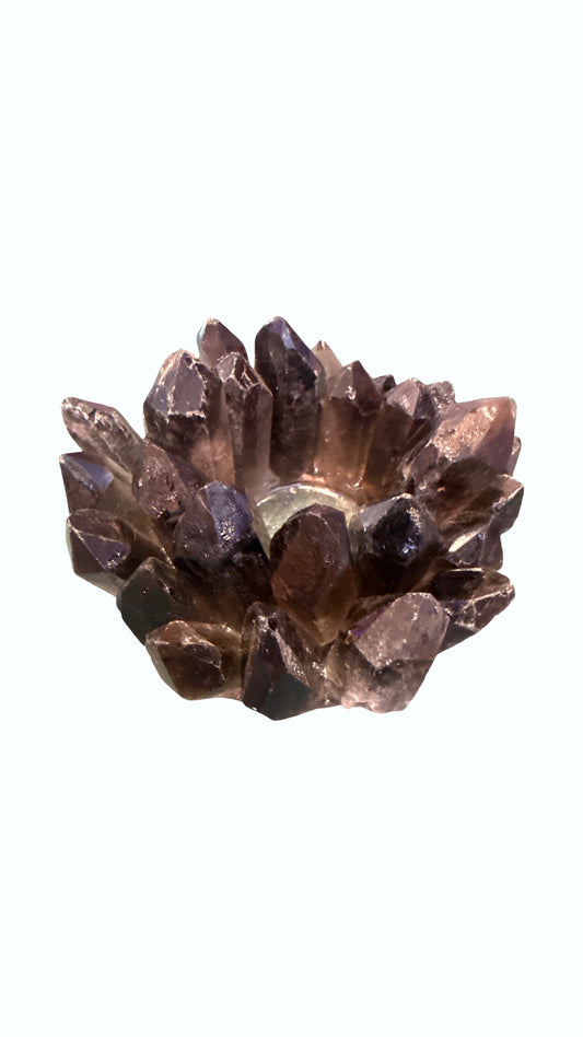 Smoky Quartz Quartz Candle Holder