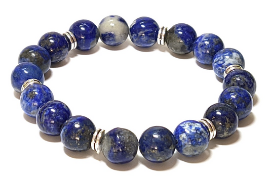 10mm Lapis Stretch Bracelet