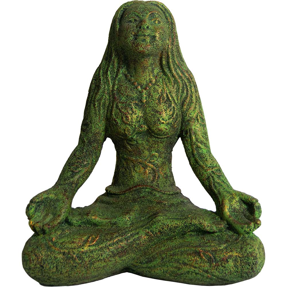Volcanic Stone Statue - Mother Earth Lotus Pose
