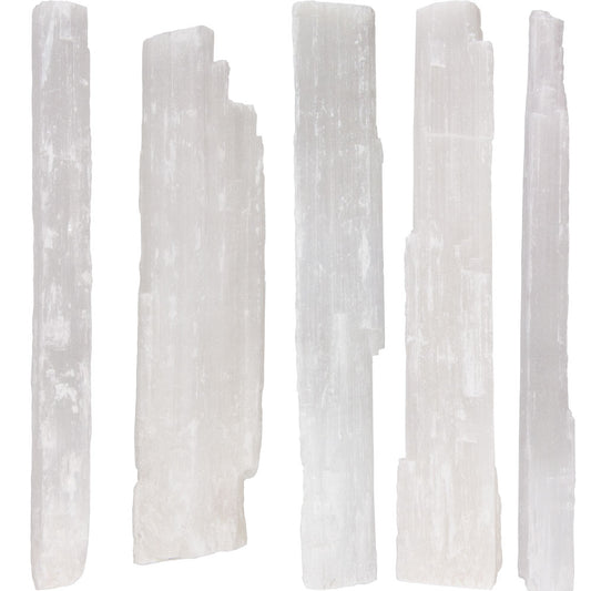 Selenite Long Rough Wands 8.5'' aprox