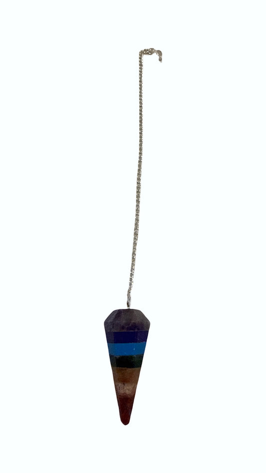 Pendulum Hexagonal - 7 Chakra Stones