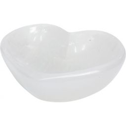 Selenite Offering Bowl Large - Heart