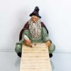 Polyresin Incense Holder - Wizard w/ Magic Scroll
