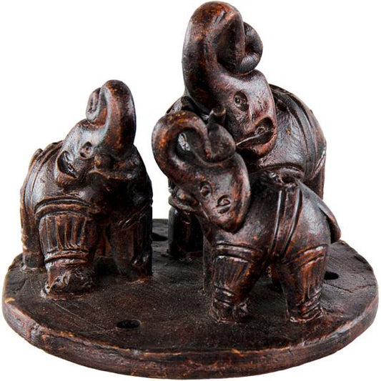 Triple Elephant Incense Holder