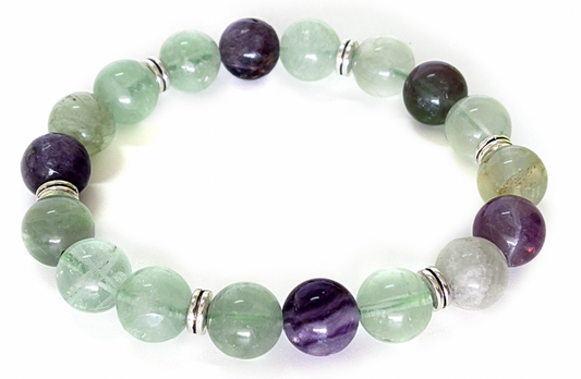 10mm Rainbow Fluorite Stretch Bracelet