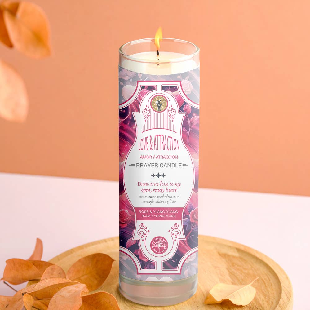 Prayer Candle - Love and Attraction (8 in., 9.5 oz.)