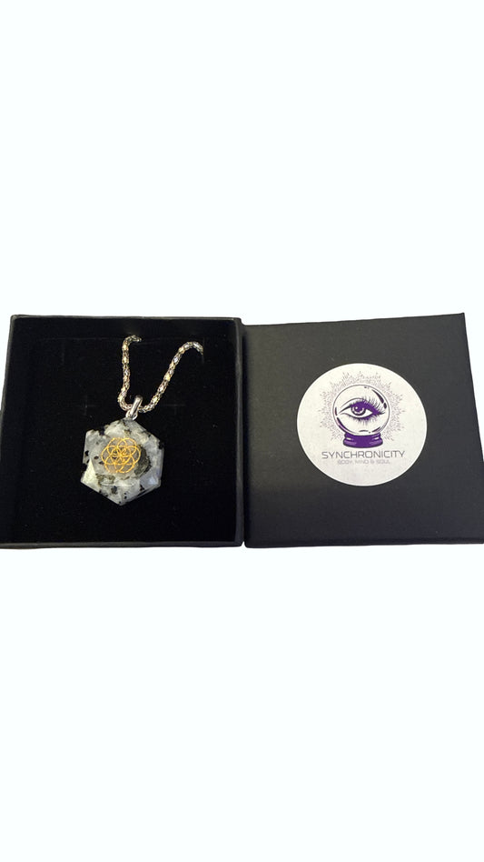 Rainbow Moonstone Pendant - Reiki Charged