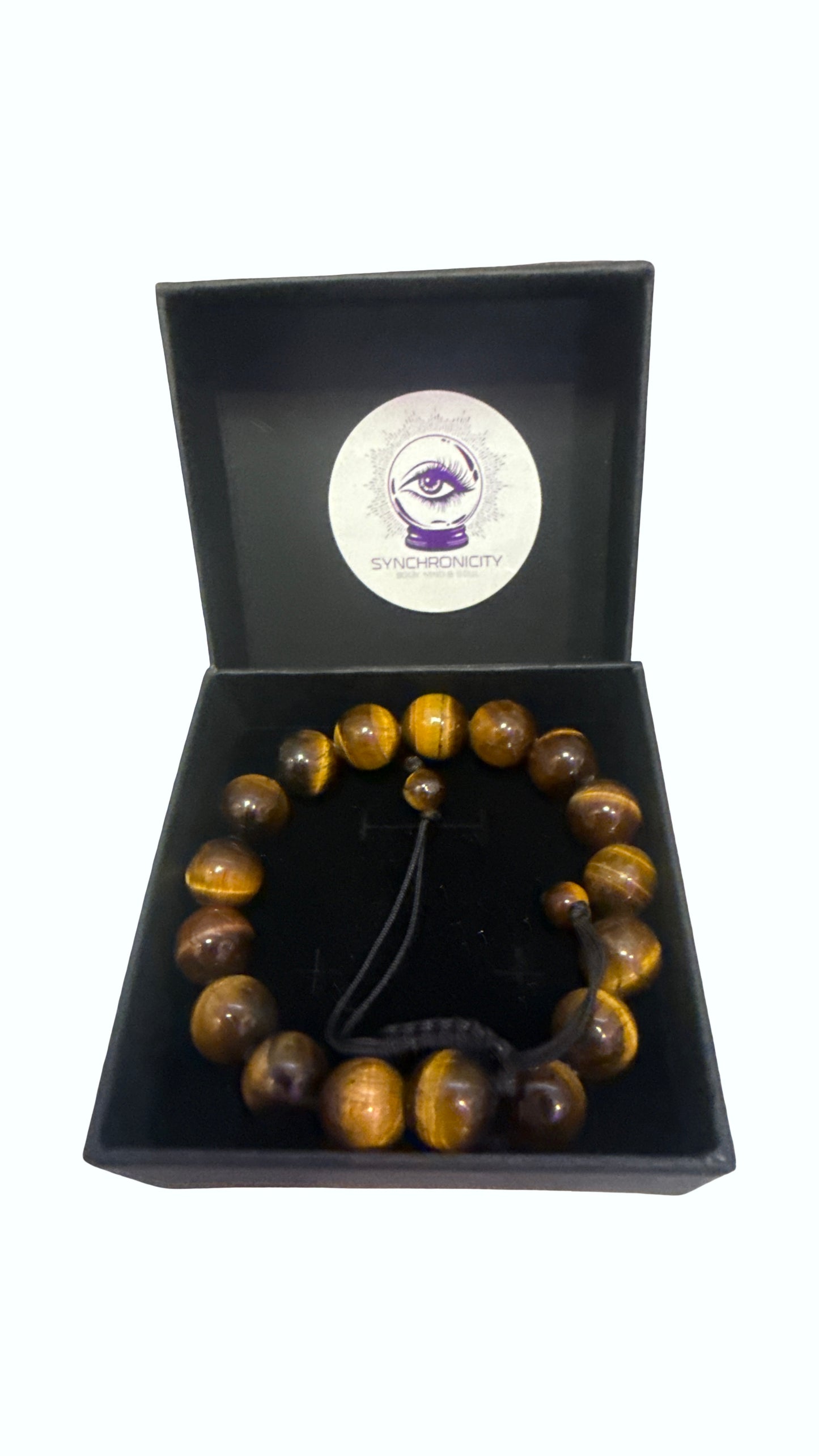 10mm Tigers Eye String Bracelet - Reiki Charged