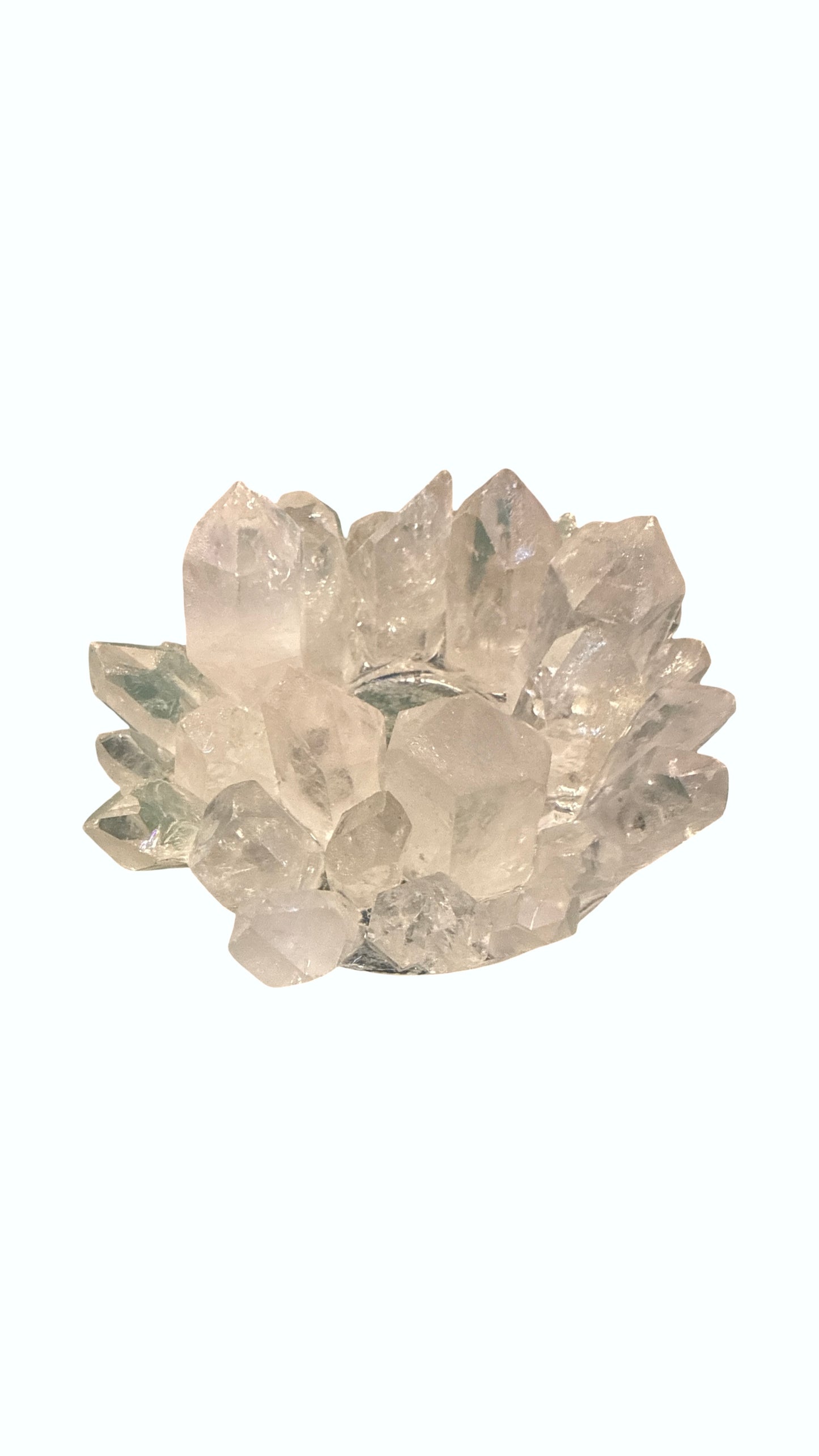 Lemurian Quartz Crystal Candle Holder